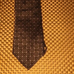 Donald J. Trump Geometic Patterned Blue/Silver Tie (0678)